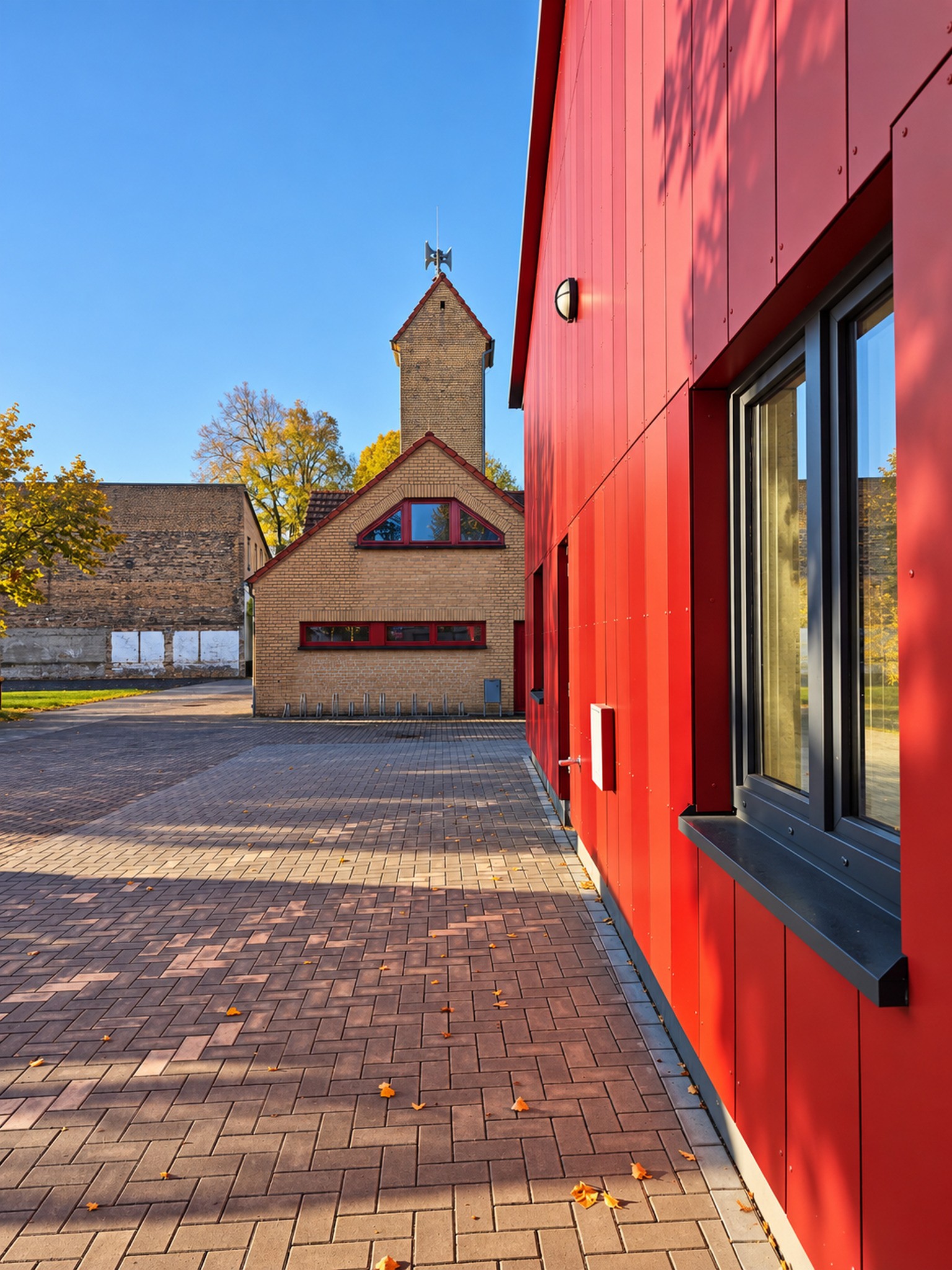 Neubau und historisches Gerätehaus