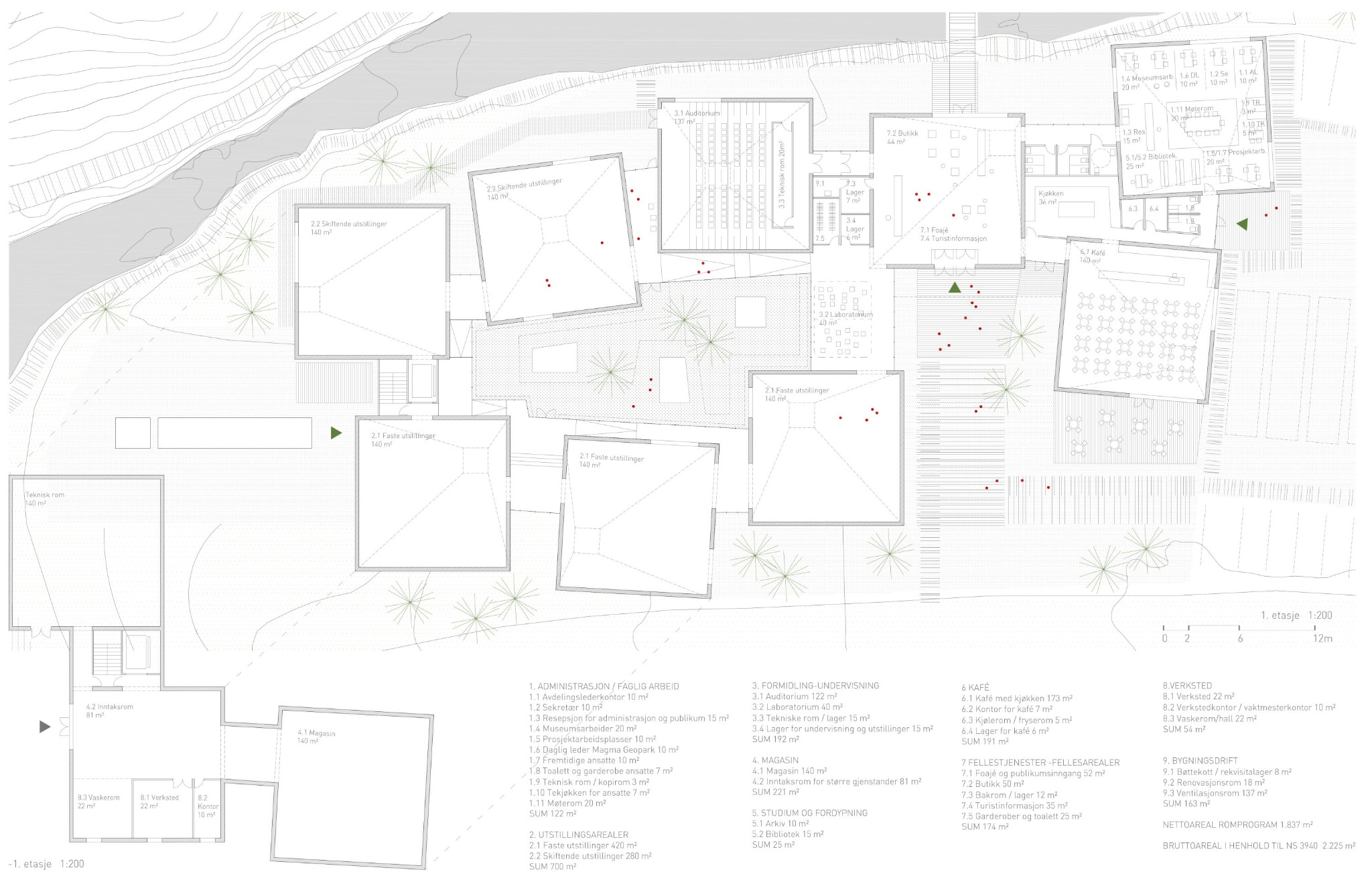 Grundriss und Lageplan