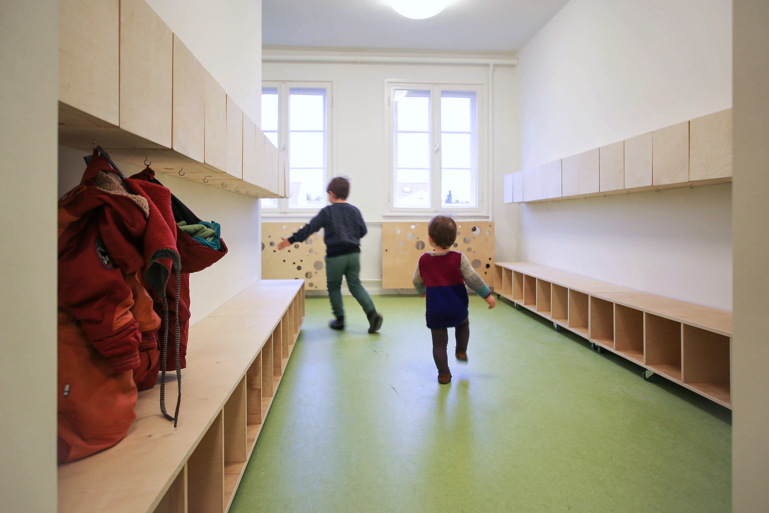 Garderobe und Erschließung